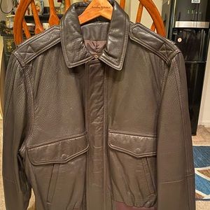 Brand New Brown Men’s Bomber Jacket 100% Lamb